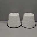 No Slip Base Elevated Bowls for Dogs Wearing Cone - Raised Bowls for Large Dogs - 2 Pair