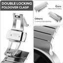 KADES Stainless Steel Band Compatible with Galaxy Watch 8 Classic 46mm, Ultra 47mm, Watch 8/7/6/5/4 40mm/44mm, 6/6 Classic/5 Pro 43mm/47mm/45mm/42mm/46mm, Classic Business Band for Galaxy Watch