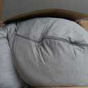 Momcozy Pregnancy Pillows with Cooling Cover, U-Shaped Full Body Maternity Pillow for Side Sleepers 57 Inch - Support for Back, Hip, Belly, Legs for Pregnant Women (Grey- Cooling Fabric)