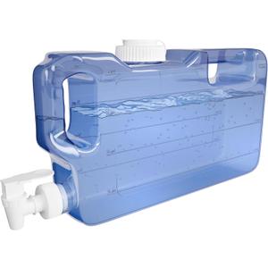 Refrigerator Water Dispenser 1.1 Gallon Bottle with Spigot - BPA Free Plastic Slim Water Jug with Spout Leak Proof | Refillable Fridge Water Container, Convenient Handles (Royal Blue)