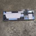 EPOMAKER X Aula F108 PRO Wireless Gaming Keyboard with Screen, 8000mAh Battery, 104 Hot-Swappable and Programmable Keys and Knob, RGB Backlight, for Mac/PC/Android (Blue&White&Black)