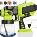 Automatic Paint Sprayer Compatible for Ryobi 18V Battery(NO Battery), Cordless Electric HVLP Paint Sprayers with Auto-Spraying, Brushless Motor, LED Light, for Fence Furniture Walls(Bare Tool)