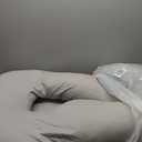 Momcozy Pregnancy Pillows for Sleeping, U Shaped Full Body Pillow for Pregnant Women with Removable Jersey Cotton Cover, 57 Inch Maternity Pillow, Grey