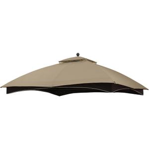 MASTERCANOPY Replacement Canopy Top for Lowe's Allen Roth 10x12 Gazebo #GF-12S004B-1 (Khaki Plaid,Riplock Material)