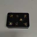 7PCS Metal DND Dice Set with Box, Debris RPG Black Gold D and D Dice for use with D&D Tabletop Games Role Playing Game Polyhedral Dice Set D20 D12 D10 D8 D6 D4