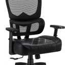 VECELO Swivel Ergonomic High Back Mesh Office Chair with Adjustable Headrest Armrest, Backrest Tilt Function, Lumbar Support for Executive/Computer Desk/Task Work