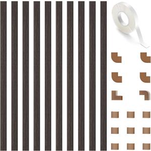 Delamu 157in Cord Covers for Wires on Wall, One-Cord Cord Hider, TV Cord Hider for Wall Mounted TV, Wire Hider Wire Covers for Cords on Wall, Cable Management for Home & Office, W0.55 H0.4in, DarkWood