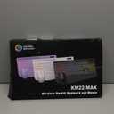 Wireless Keyboard and Mouse Combo - 9 Backlit Effects, RGB, Ergo Wrist Rest, Phone Holder, 2.4G Full Size, Rechargeable, Sleep Mode, KM22 MAX Quiet Set for Computer, PC, Laptop, Mac, Windows- SABLUTE (Classic Black)