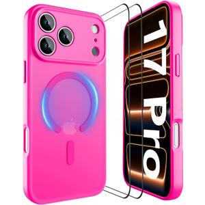 YFEMLAZ Magnetic for iPhone 17 Pro Max Case, Hot Pink