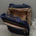 BAGSMART Underseat Carry On Luggage Airline approved,16-inch Small Under seater Soft side Travel Suitcase with Wheels Lightweight Overnight Rolling Carry-on Luggage for Women Men Weekender, Dark Blue