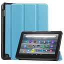 SZLONKOU Tablet Cover for Amazon Kindle Fire HD7 12th Generation P8AT8Z (2022 Release), Ultra Slim Folio Stand Lightweight Leather Case for Amazon Kindle Fire HD 7 Gen 12th 7" (KST-Light Blue)