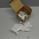 Zonon 4 Pcs White Vintage Coat Hooks Decorative Towel Hooks for Bathrooms Antique Wall Hook for Hanging Purse Hat Keys Clothes Heavy Duty Unique French Country Curtain Holder for Wall