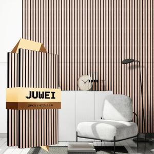 Acoustic Wood Slat Wall Panels, 2-Pack  47.2 x 23.6 x 0.7 Inches, Sound Absorbing Wood Panels for Modern Interiors  Covers 15.5 Sq. Ft. (13# Classic Oak)