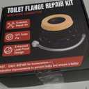 Toilet Wax Ring Replacement Kit with Flange & 16" Water Supply Line (7/8 in. Ballcock x 3/8 in. Comp)  Toilet Installation Kit, 3"/4" Drain Compatible, Toilet Flange Repair Kit