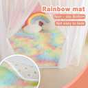 Princess Tent for Girls Indoor: with Rainbow Rug, Star Lights - White Play Tent for Kids, Girls Toys for Indoor Princess Games, 48x52"/ Rug, Little Star Lights, Projector