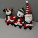 Tanganan Christmas Plush Toys Decorations, 3 Pack Christmas Santa Claus Snowman Moose Plush Stuffed Animals Doll Toys Set for Kids Boys Girls Xmas Decorations Home Office