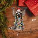 2 x Raccoon Christmas Ornament, Double-Sided Print, Racoon Ornament, Animal Ornaments, Funny Christmas Ornaments, Funny Raccoon Gifts for Women, Racoon Gift, for Grandkids, Family, Friends