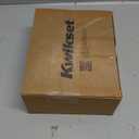 Kwikset Halifax Interior Privacy Door Handle with Lock, Round Lever for Bathroom and Bedroom, Matte Black Reversible Keyless Push Button Lock Door Lever, with Microban Protection (1 Pack)