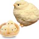 4Pcs Taba Squishy Chicken, Handmade Chick Squishy Toys, Super Soft Toys to Ease Stress