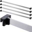 Epakh 8 Pieces Metal Hanging Divider Rail Clip File 4 Pieces File Cabinet Rails for Hanging Folder Frame for Storage