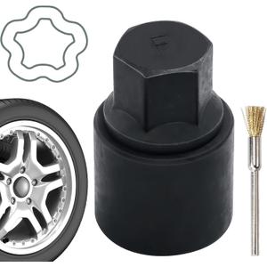 F-Wheel Locking Lug Nut Key Compatible with Toyota Lexus, Tacoma, Chrome Wheel Lock Nuts Socket Adapter, Anti-Theft Lugnut Removal Tool, Tire Nut Removal Tools