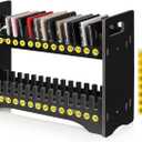 Cell Phone Holder Classroom Cell Phone Storage 2-Tier Multiple Cell Phone Stand Rack with 1-30 Number Stickers PVC Board Mobile Phone Holder Desktop Organizer for Classroom (Black, 30 Slots)