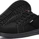 LARNMERN Steel Toe Shoes Men Hands Free Work Shoes Slip On Safety Toe Sneakers Lightweight Comfortable Walking (11 Wide, Black)