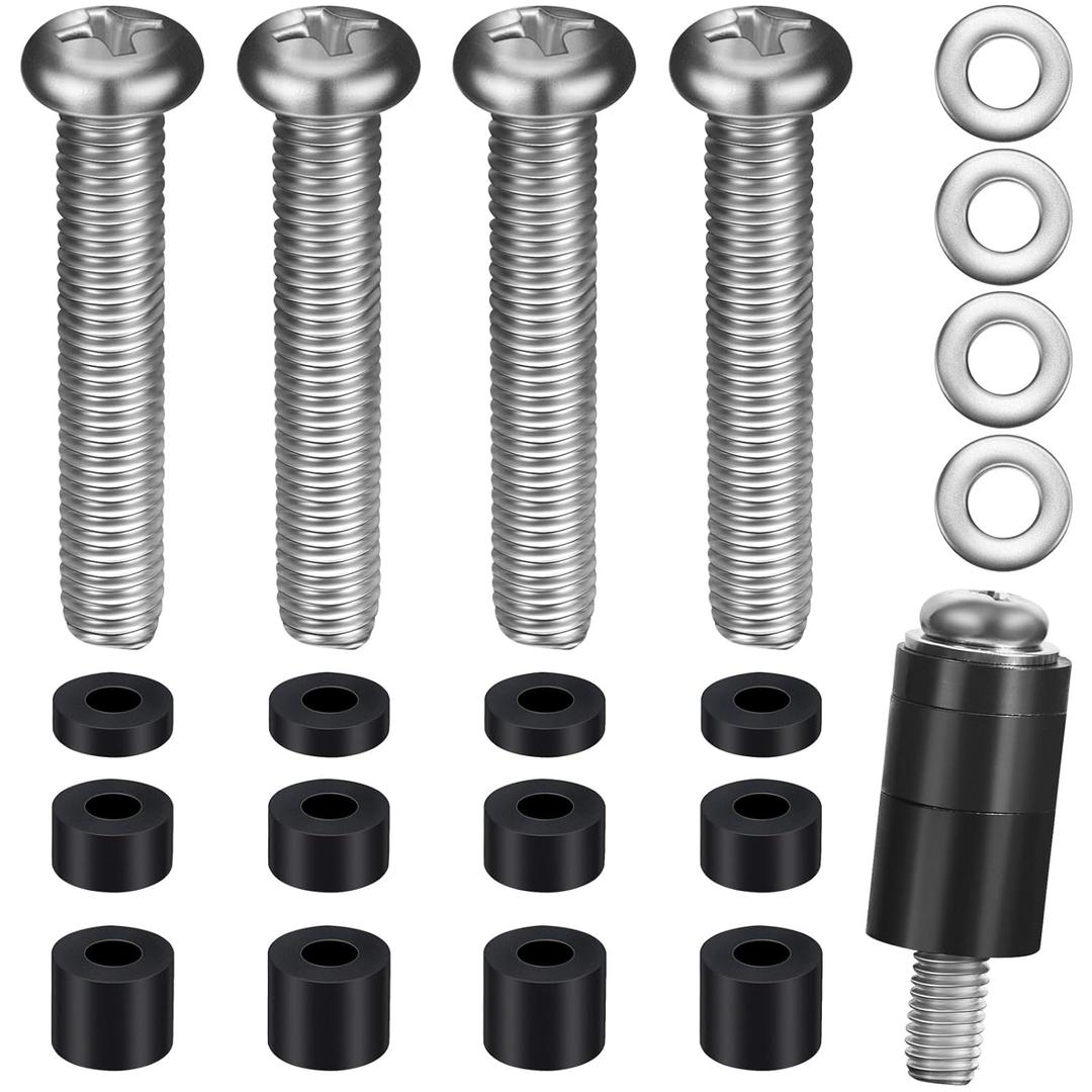 Upgraded M8 Screws Kit for Samsung TV  45mm + 6 Length Options, TV Mounting Screws with Washers & Spacers, Fits Most 4185 VESA Mount TVs