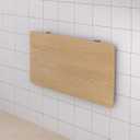 MM MELISEN Wall Mounted Folding Table 24x16 Inch (61x40cm), Fold Down Desk for Small Spaces, Solid Wood Laundry Table