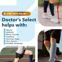 Doctor's Select 2 Pairs Copper Calf Compression Sleeve - Leg Compression Sleeves for Women & Men, Shin Splint Relief (Large-X-Large)