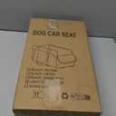 Portable Small Dog Seat for Car, Luxury Center Console Dog Car Seat Booster with Safety Tethers, Anti-Collapse Pet Travel Carseat for SUV, Truck (Black/Brown)