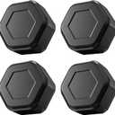 4 Pack Tagginnc AirTag Magnetic Case  Ultra Strong Magnet & Discreet Hexagonal Nut Design with Non-Slip Base, Waterproof & Shatterproof, Compatible with Apple AirTag for Car, Truck & Trailer