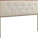 Modway MOD-6233-WAL-BEI Collins Tufted Full Fabric and Wood Headboard, Walnut Beige