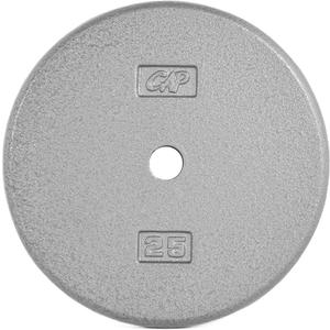 CAP Barbell Cast Iron Standard 1-Inch Weight Plates, Gray, Single, 25 Pound