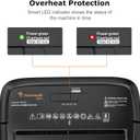 Bonsaii Paper Shredder, 8-Sheet Crosscut Home Office Shredder with 4.2 Gallon Bin, P-4 Security Level Document Shredder Shred Credit Card/Mail/Staple/Clip (C261-C Updated)