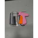 Stitch Gun for Clothes - Handheld Stitch Gun Quick Clothing Fixer - Tagging Gun - Includes 6 Needle, 1000 Black Fasteners & 1000 White Fasteners (Pink/Orange)