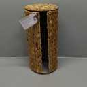 PINXIURY Water Hyacinth Paper Roll Holder, Wicker Toilet Paper Holder Stand for Bathroom, 3 Rolls of Toilet Paper Storage, Toilet Roll Holder Stand for Bathroom and Under Sink