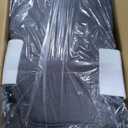 Executive Office Chair Big and Tall with Massage Lumbar Support 450lbs Reclining Office Chair with Footrest Heavy Duty Desk Chair High Back Ergonomic Fabric Chair for Heavy People Dark Gray