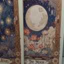 3Pcs Tarot Canvas Wall Art Boho Flower Mystical Astrology Painting Vintage Sun And Moon Celestial Botanical Posters Print for bedroom living room meditation space Decorations Direct Suspension