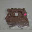 Long Sleeve Ribbed Tie Front Top (Medium, Cinnamon)