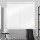 Replacement Shower Curtain for Bathroom. Replacement Curtain only (White Stripe)