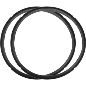 uxcell 2 Pcs Silicone Sealing Ring for Pressure Pot 8QT, Pressure Pot Inner Gasket Seal Rings Pressure Cooker Replacement Part, Black