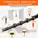 26FT Reach Telescopic Extension Pole, 5-20FT Paint Roller Extension Pole with Flip-Lock Design, Aluminum Alloy Threaded Head for Painting Cleaning Dusting & Window Washing Tools