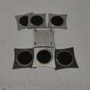 Zap Impex Square Coaster Set of 6 with Holder Made of Stainless Steel Stainless Steel Saucer to prevent Stains and Scratches by Juice, Glasses, Bar, Drinks Cups, Coffee Cups