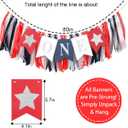 Red White and Blue 1st Birthday Highchair Banner - Patriotic First Birthday Party Decoration, Independence Day ONE Highchair Banner for Baby, Fourth of July Photo Props Cake Smash, 4th of July Party Supplies