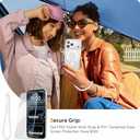 Stronger Magnetic & Shockproof for iPhone 17 Pro Case,Fit for MagSafe, with Screen Protector & Wrist Strap, Military-Grade Drop, Translucent Slim for iPhone 17 Pro Case, Glacier White