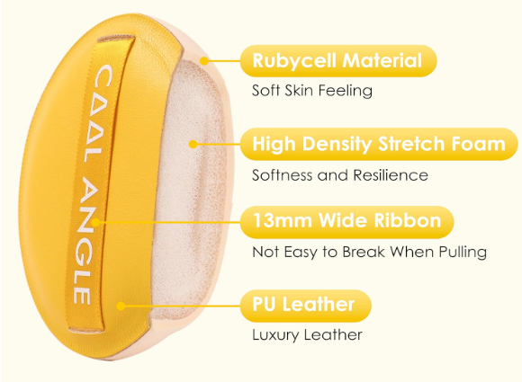 COOL-ANGLE 2 Pcs X-Large Makeup Sponge Puff Set For Foundation Concealer & Powder, Latex Free Blender Sponges Puff For Natural And Easy Makeup, Soft Long-lasting And Beginner-friendly