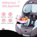2 x Kids Car Seat Tray, Travel Tray with Cup Holder for Toddler, Kids Car Seat Food Snack Holder for Road Trip, Stroller snack Organizer travel must haves - Pink Color