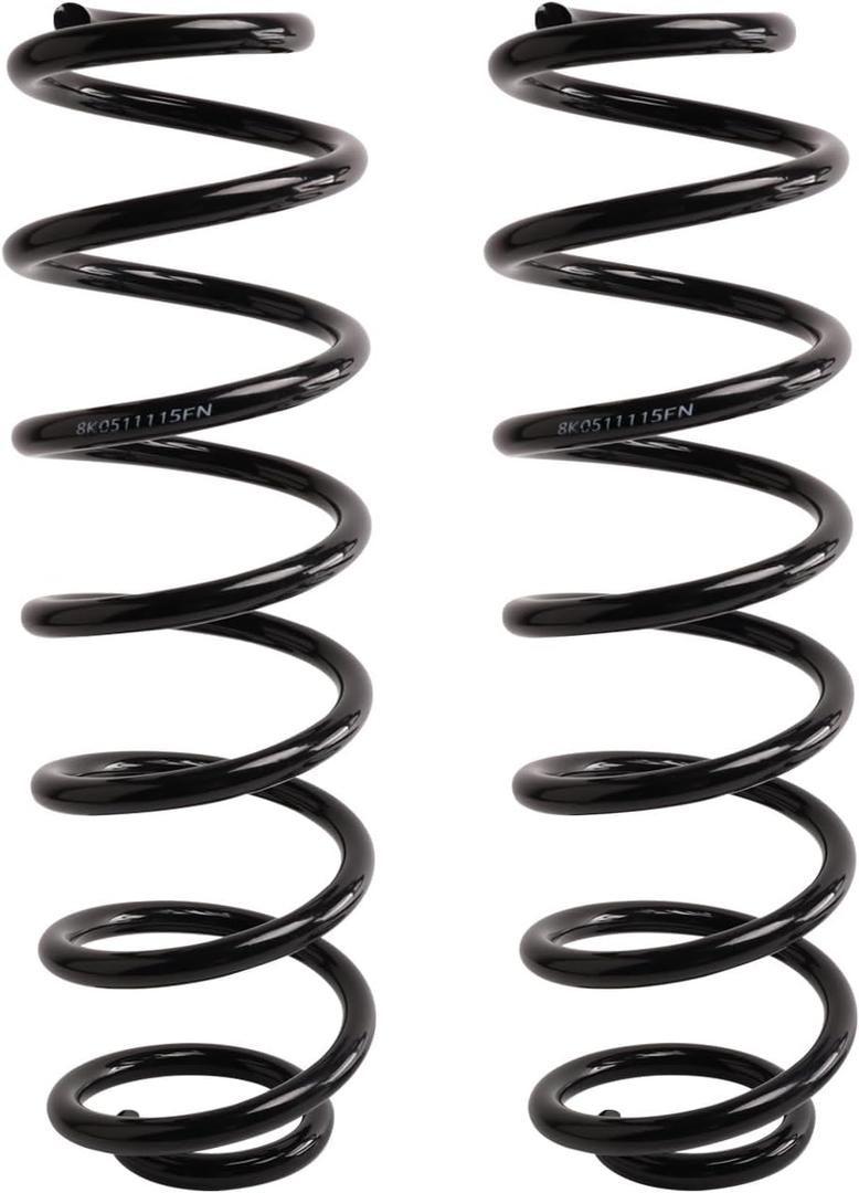 Rear Left & Right Suspension Coil Spring Set Compatible with A4 Quattro 2009-2012 L4 2.0L, Replace 8K0511115FN, RA7055 2PCS