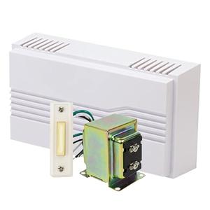 Newhouse Hardware Hardwired Chime Kit with 16-Volt/30VA Transformer and Surface-Mount White Button